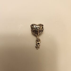 Silver Heart Puzzle Charm